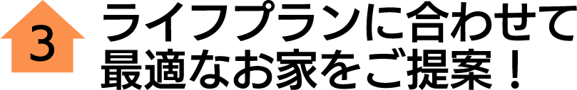 KURASUMUの特長3.ライフプランに合わせた最適なお家を住宅のプロがご提案！
